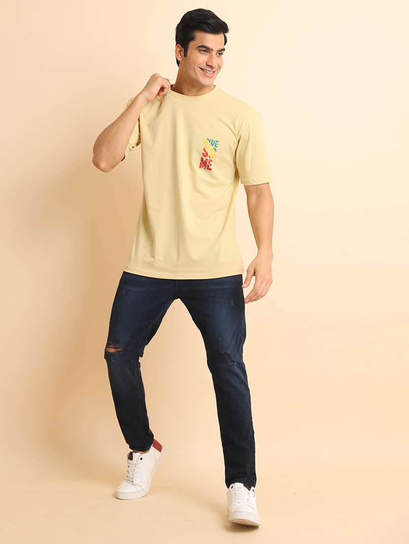 men short sleeves front & back print t-shirt - 21724528 -  Standard Image - 2
