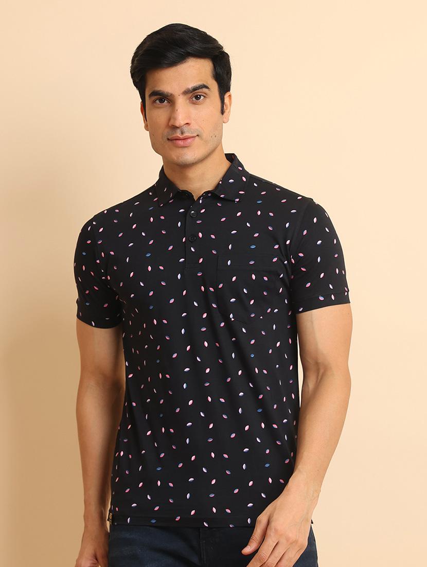 men short sleeves printed polo t-shirt - 21724541 -  Zoom Image - 0