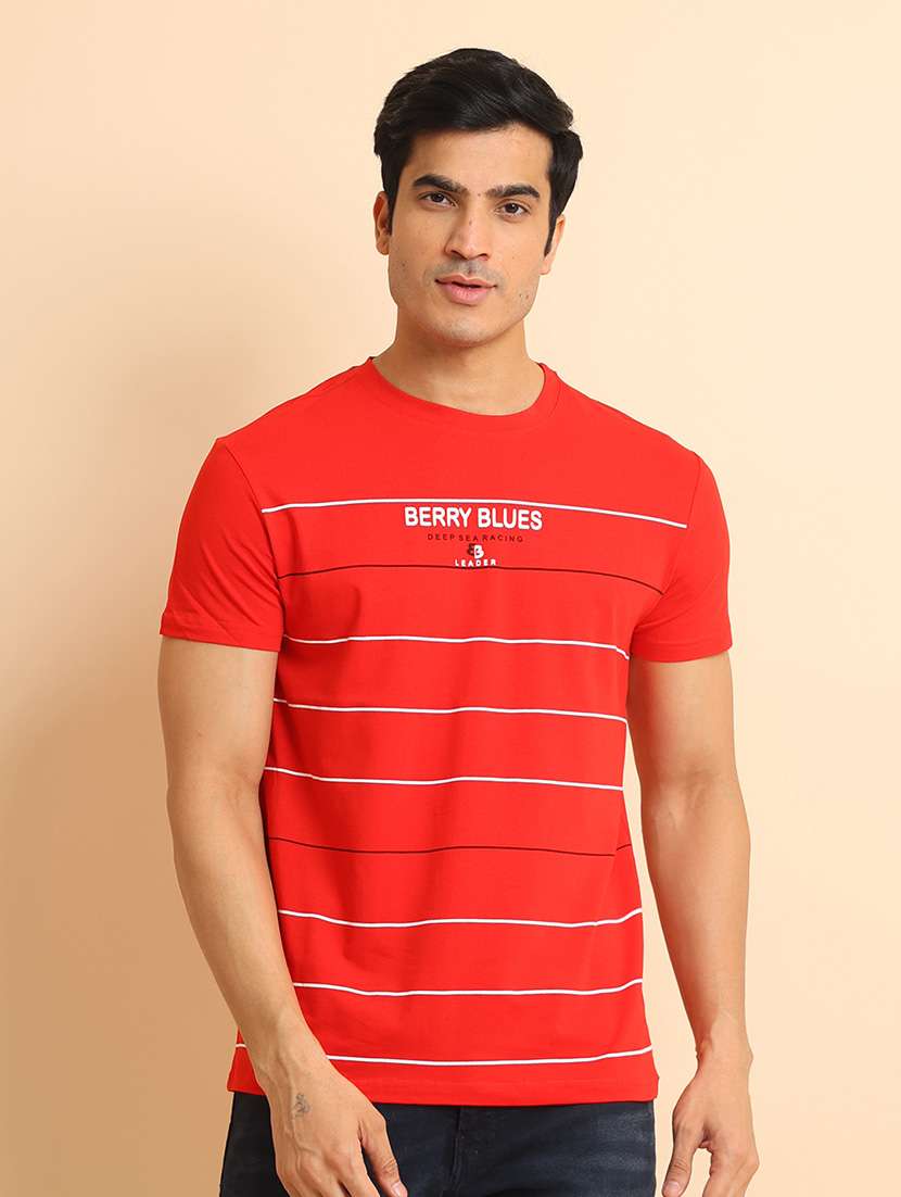 men short sleeves striped t-shirt - 21724549 - Zoom Image - 0