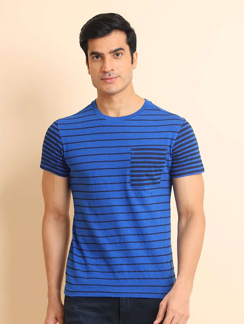men short sleeves striped t-shirt