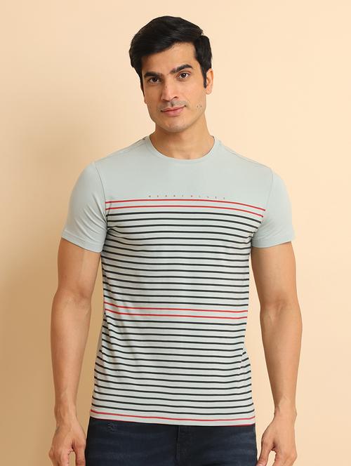 men short sleeves striped t-shirt - 21724558 - Standard Image - 0