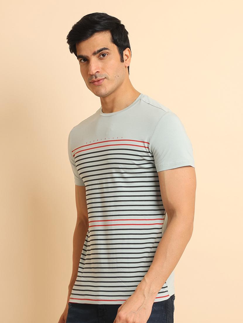 men short sleeves striped t-shirt - 21724558 - Standard Image - 2