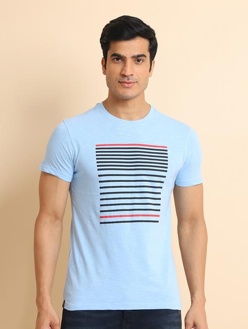 men front print short sleeve t-shirt - 21724612 - Standard Image - 0