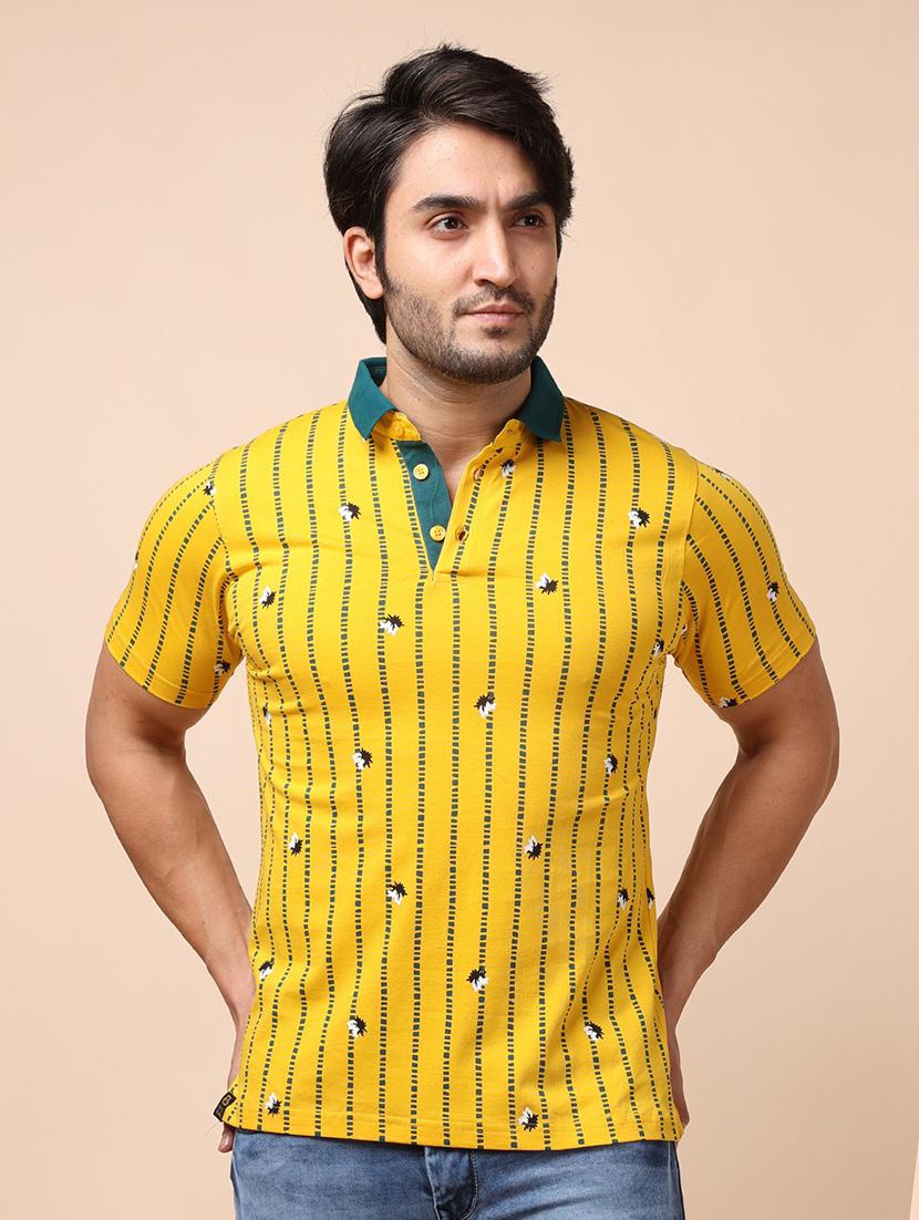 men short sleeves printed polo t-shirt - 21724645 - Zoom Image - 0