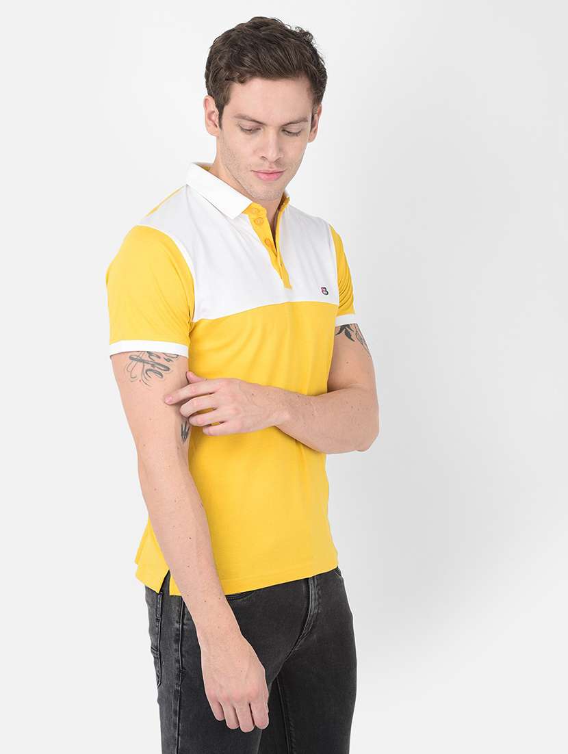 men short sleeves color block polo t-shirt - 21724678 - Standard Image - 2