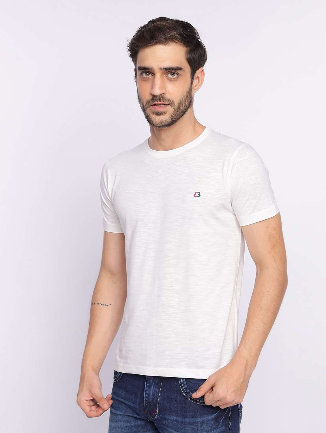 men short sleeves plain t-shirt - 21724731 -  Standard Image - 2