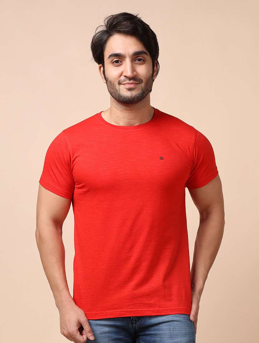 men short sleeves plain t-shirt