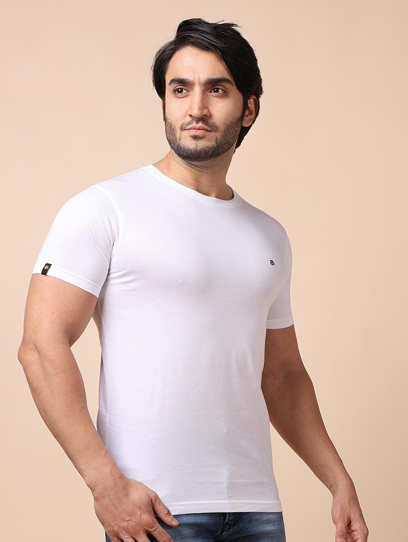 men short sleeves plain t-shirt - 21724762 - Standard Image - 2