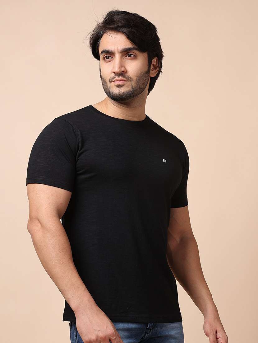 men short sleeves plain t-shirt - 21724767 - Standard Image - 2
