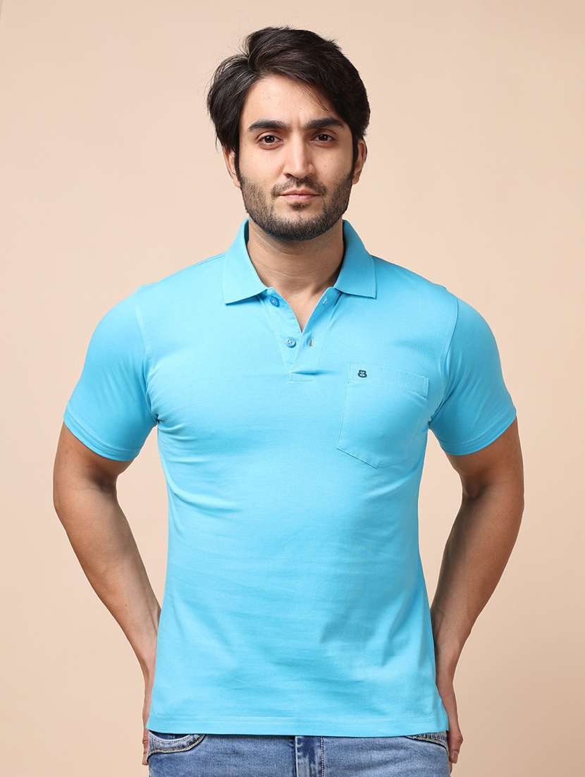 men short sleeves plain polo t-shirt