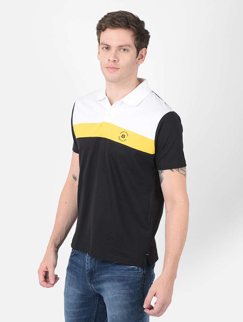 men short sleeves color block polo t-shirt - 21724868 -  Standard Image - 2