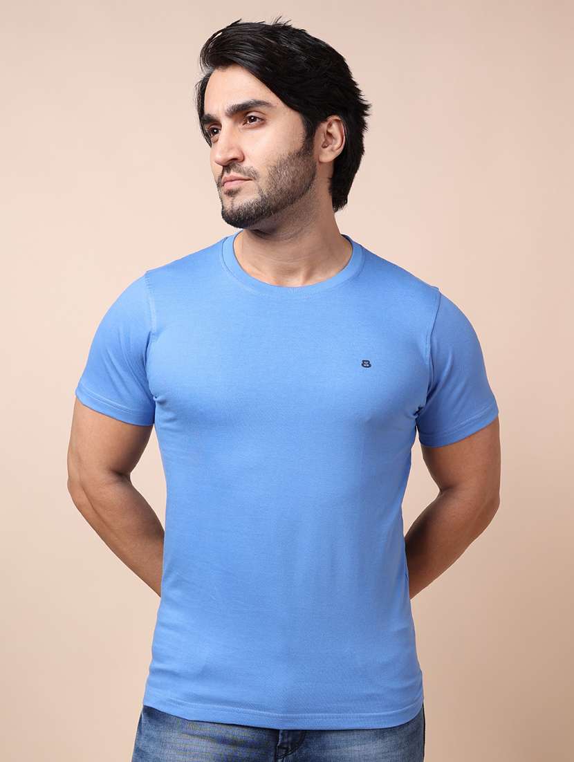 men short sleeves plain t-shirt