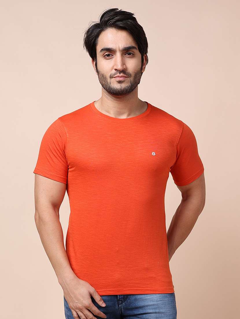 men short sleeves plain t-shirt