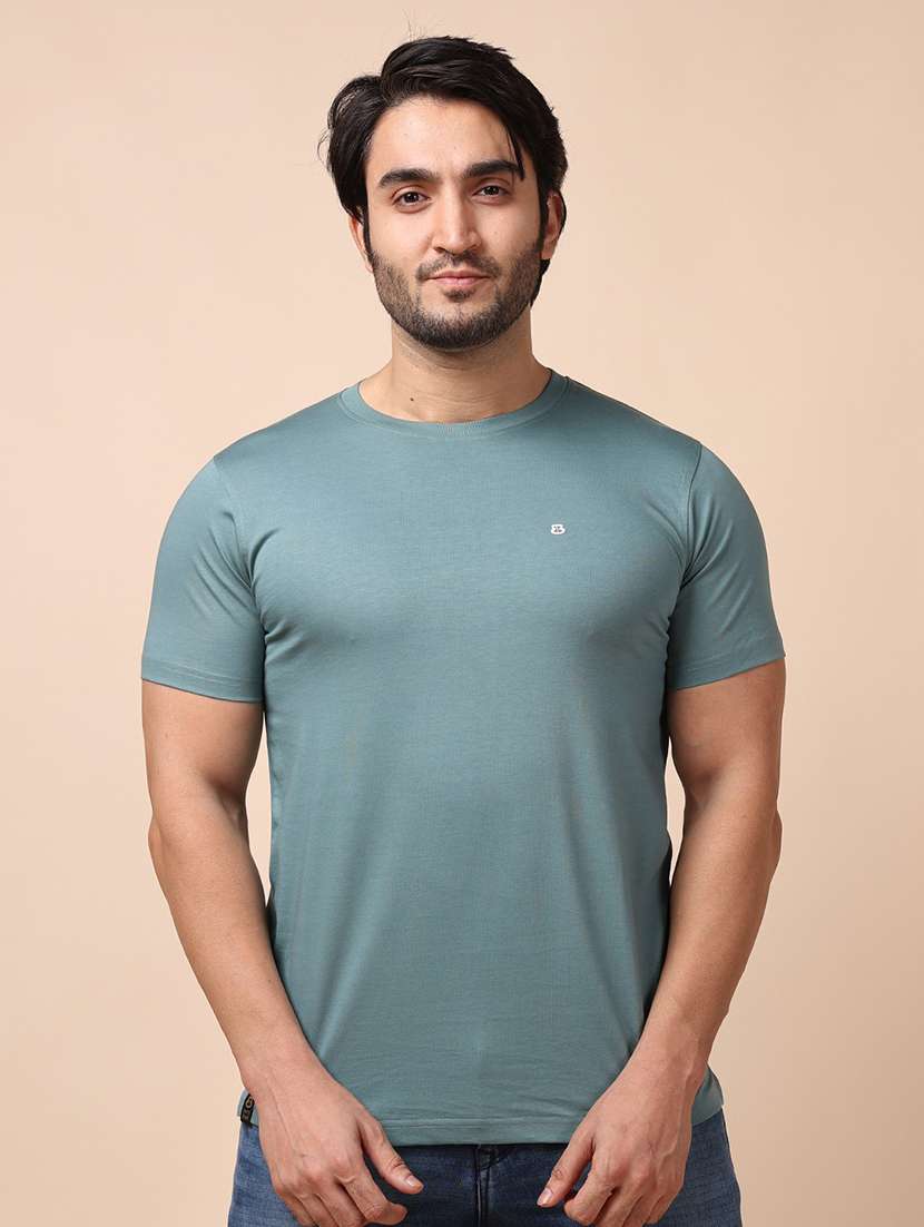 men short sleeves plain t-shirt