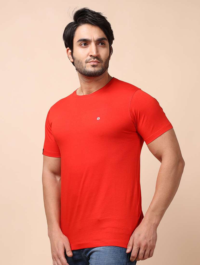 men short sleeves plain t-shirt - 21724987 - Standard Image - 2