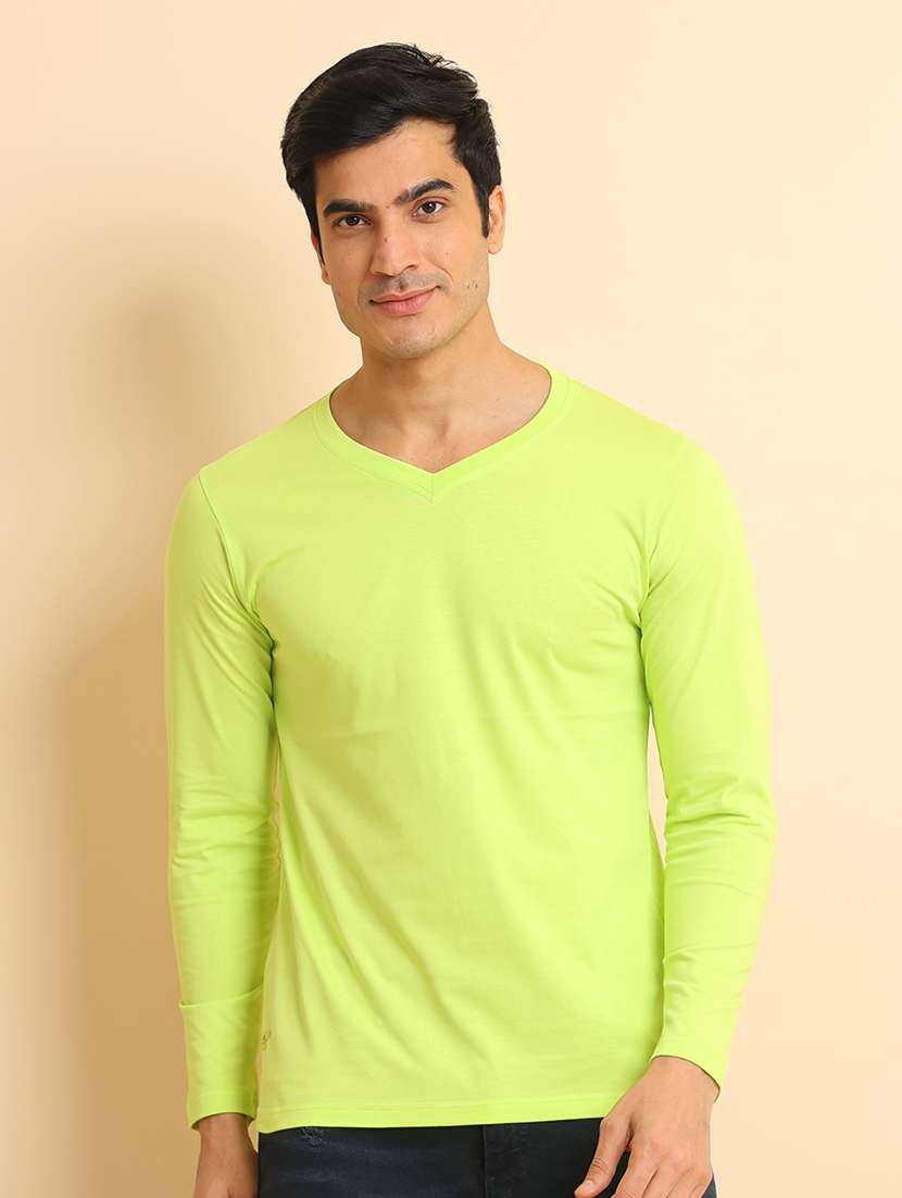 men long sleeves plain t-shirt