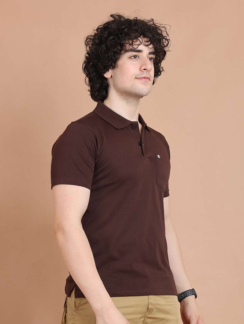 men short sleeves plain polo t-shirt - 21725006 -  Standard Image - 2