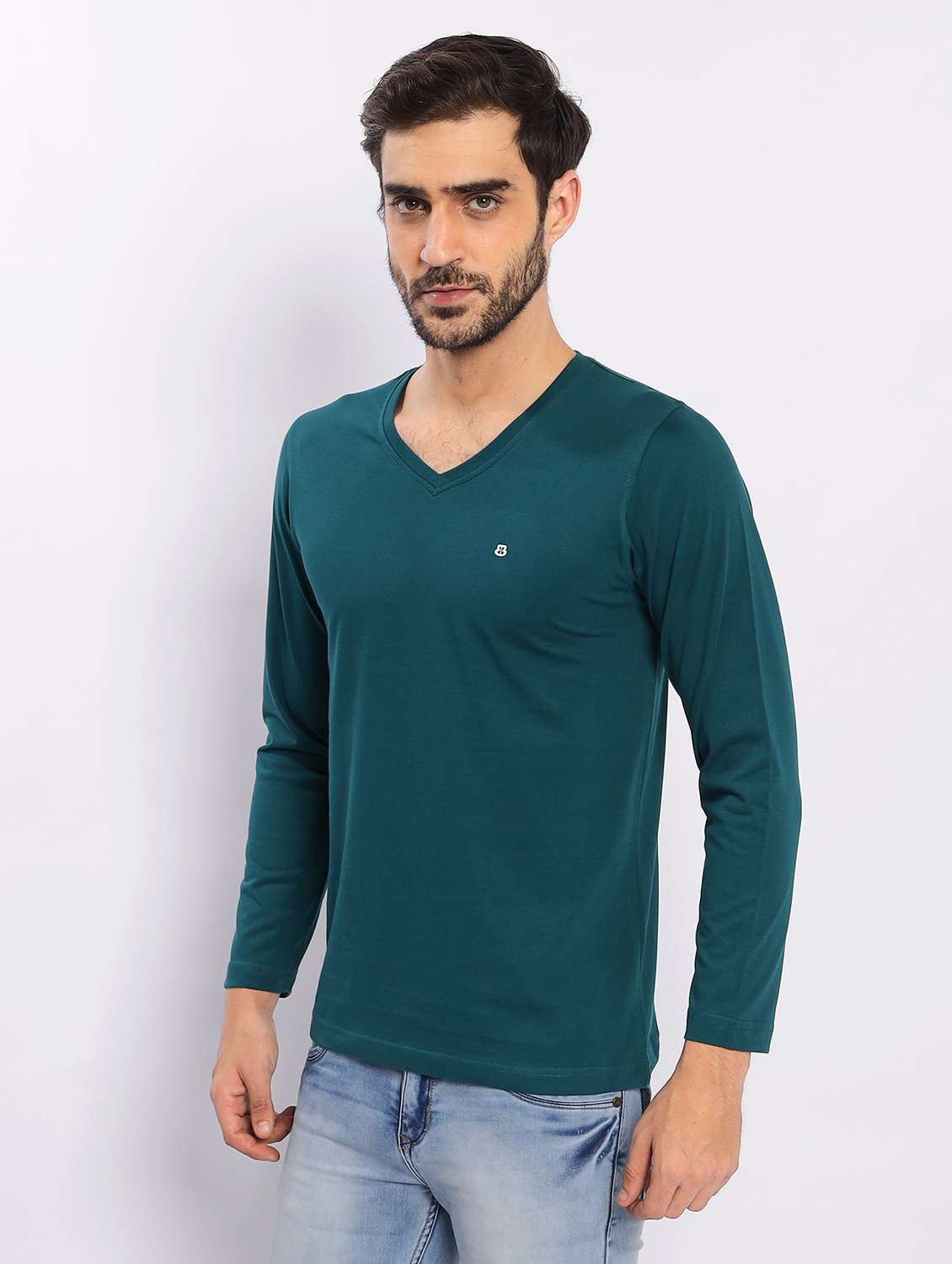 men long sleeves plain t-shirt - 21725014 -  Standard Image - 2
