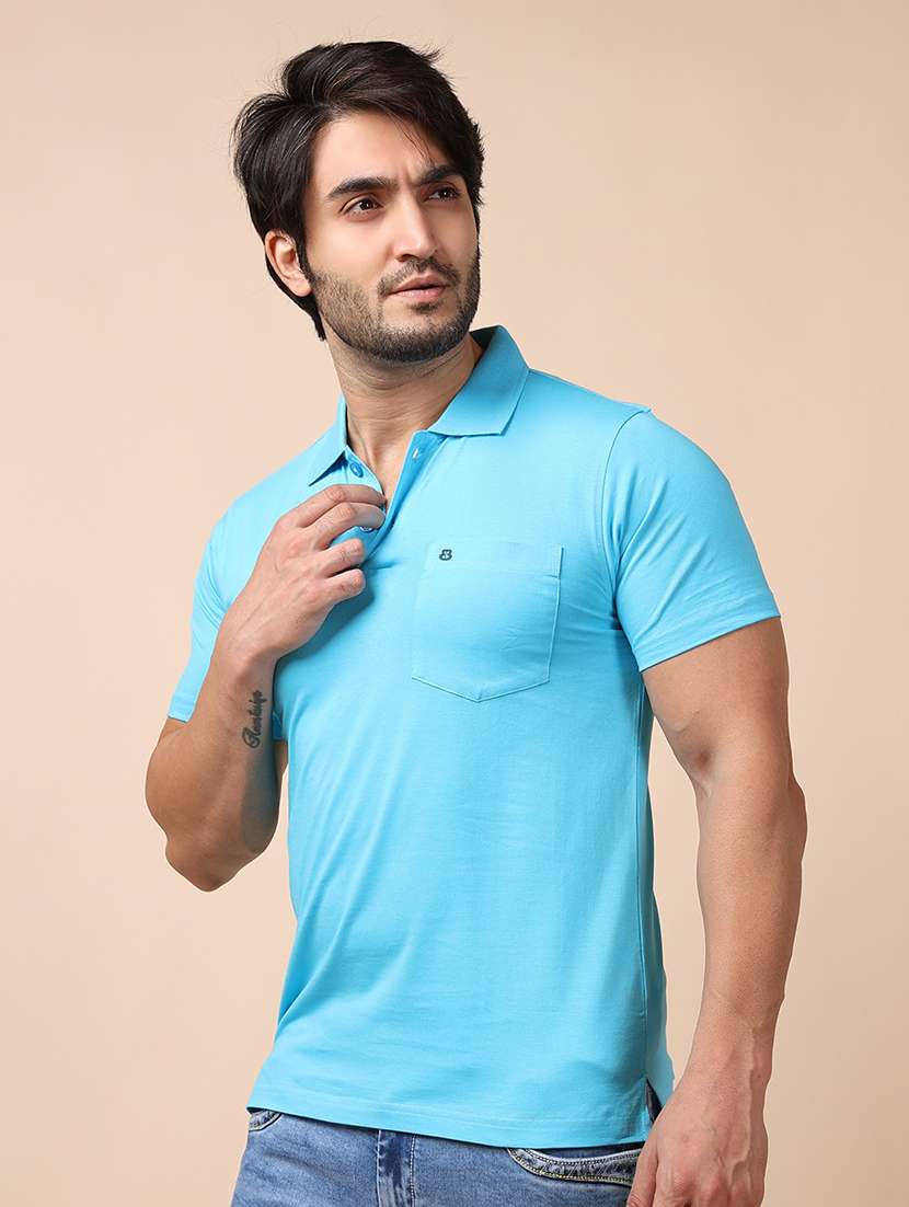 men short sleeves plain polo t-shirt - 21725022 -  Standard Image - 2