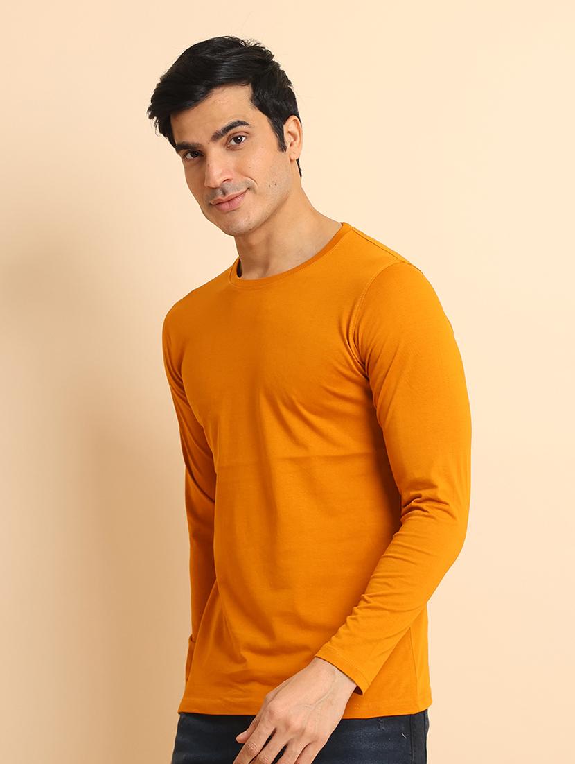 men long sleeves plain t-shirt - 21725032 - Standard Image - 2