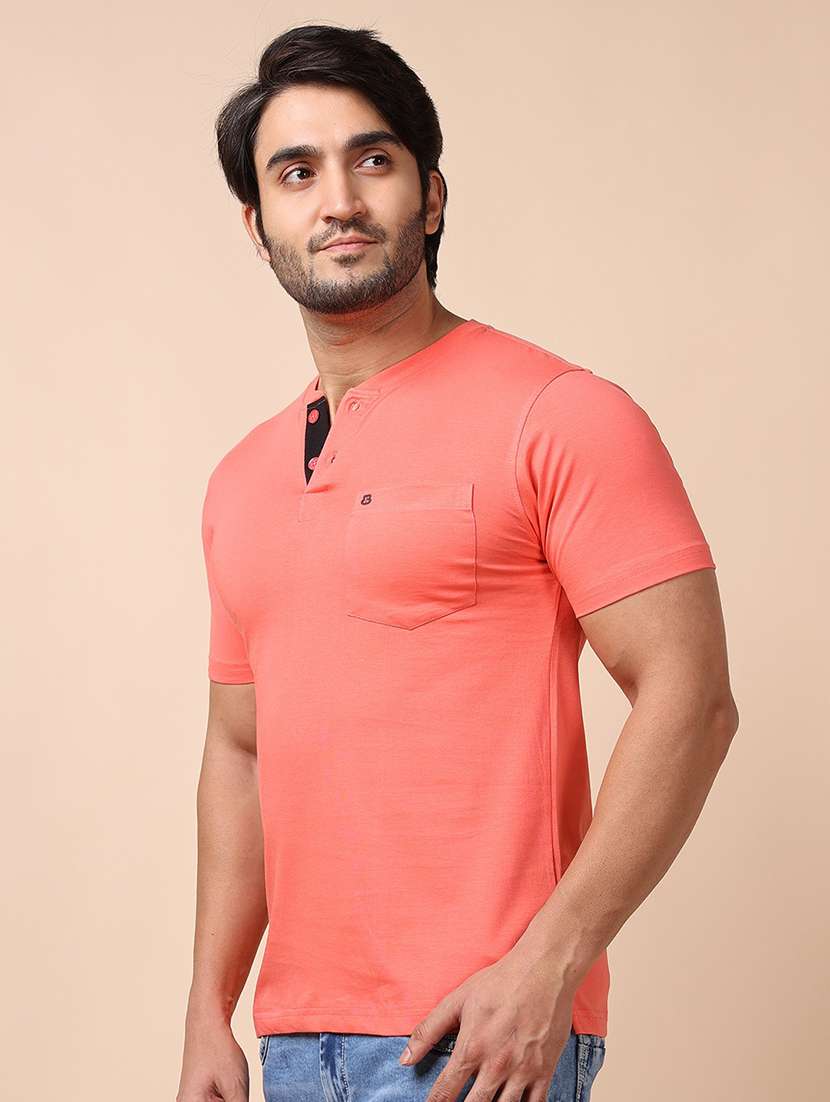 men solid short sleeves t-shirt - 21725068 - Standard Image - 2