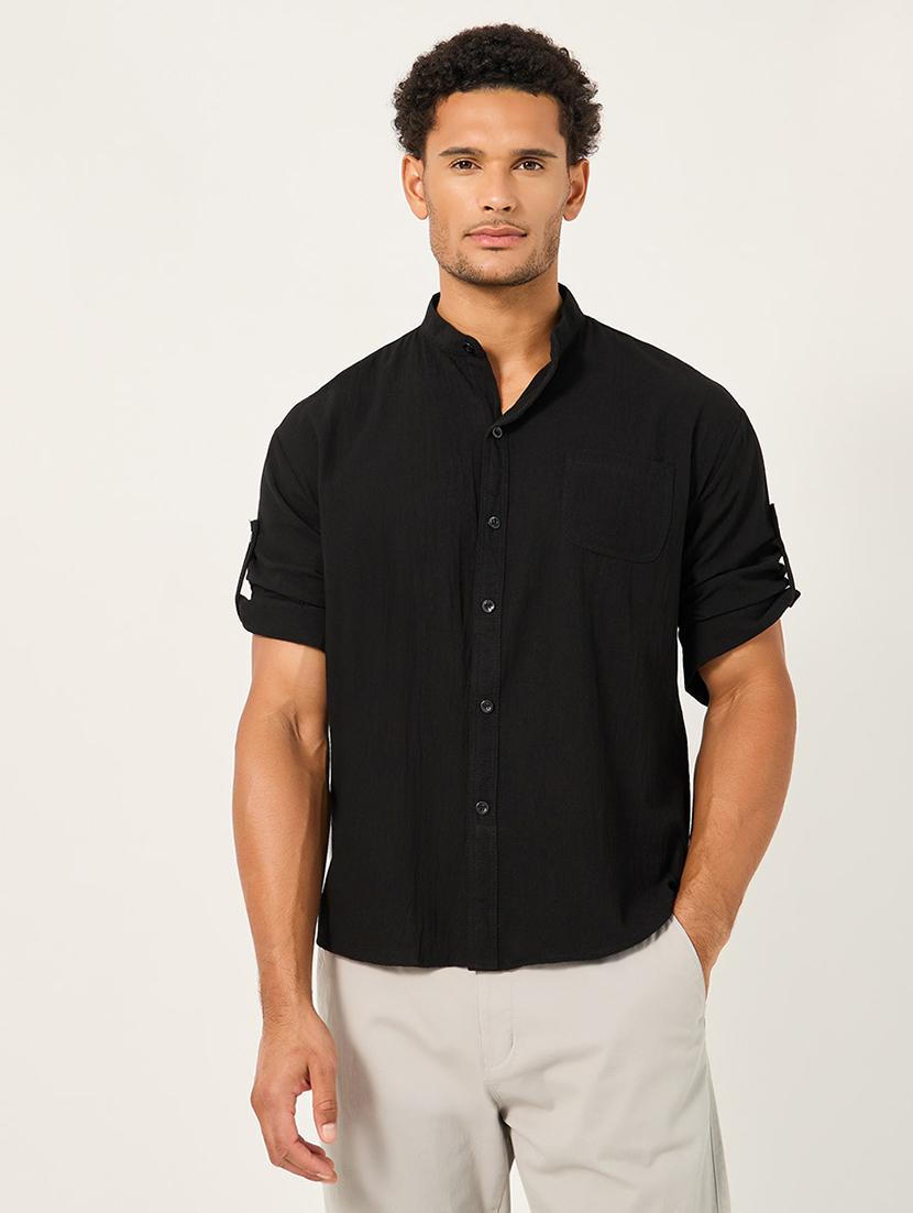 men solid casual shirt - 21725203 -  Zoom Image - 0