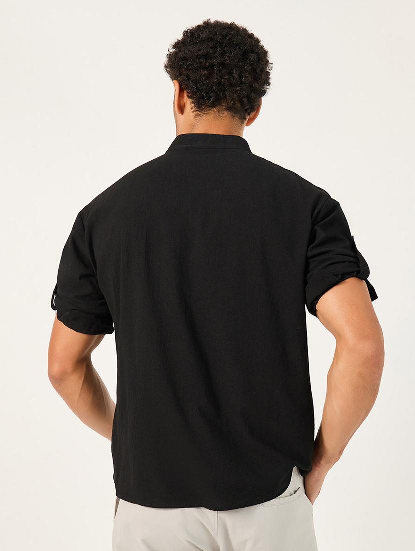 men solid casual shirt - 21725203 - Standard Image - 2