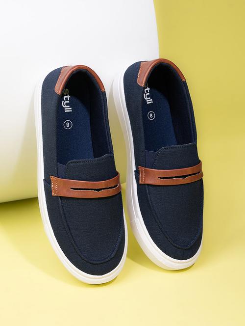 men solid slip on loafer - 21725246 - Standard Image - 0