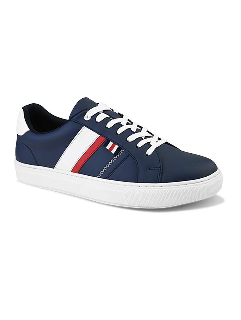men navy blue lace up sneaker - 21725259 -  Standard Image - 2