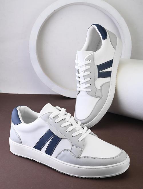 men white lace up sneaker - 21725270 -  Standard Image - 0