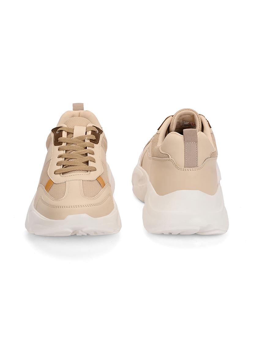 men beige lace up sneaker - 21725272 - Standard Image - 2