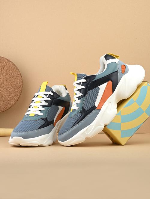 men blue lace up sneaker - 21725273 - Standard Image - 0