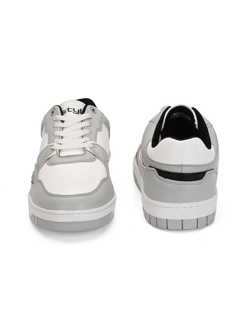 men grey lace up sneaker - 21725277 - Standard Image - 2