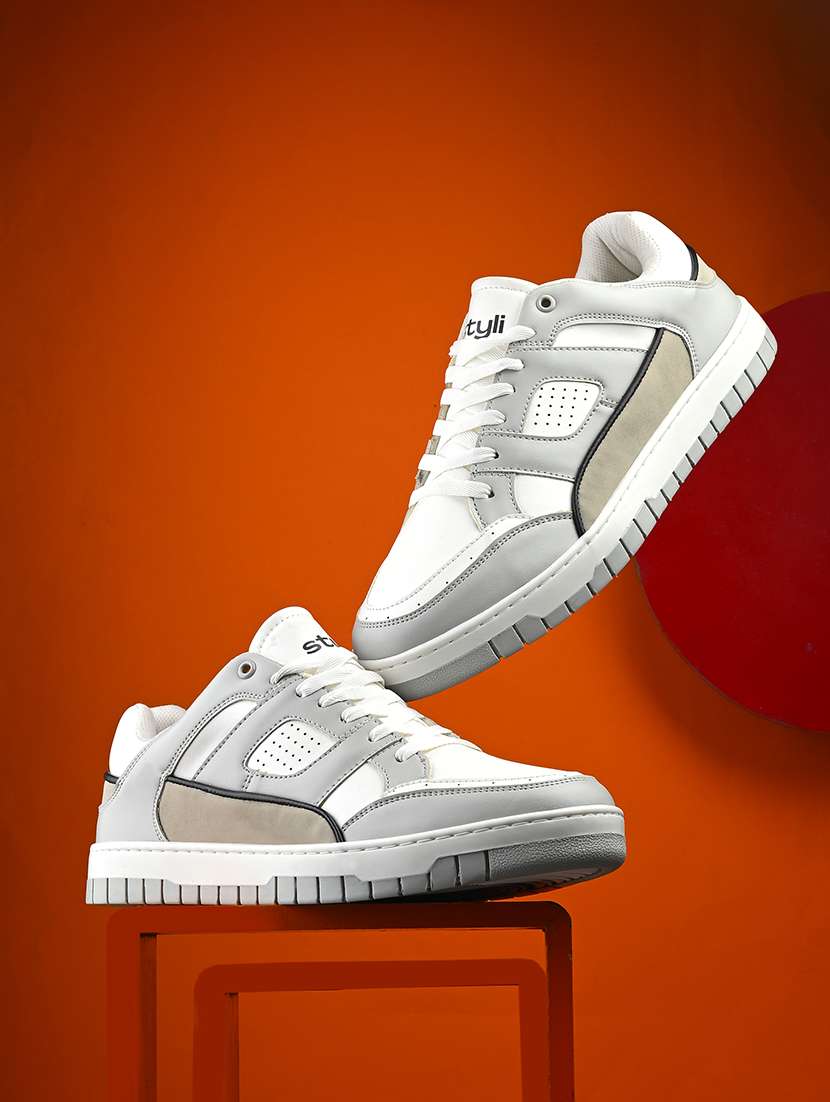 men color block lace up sneaker