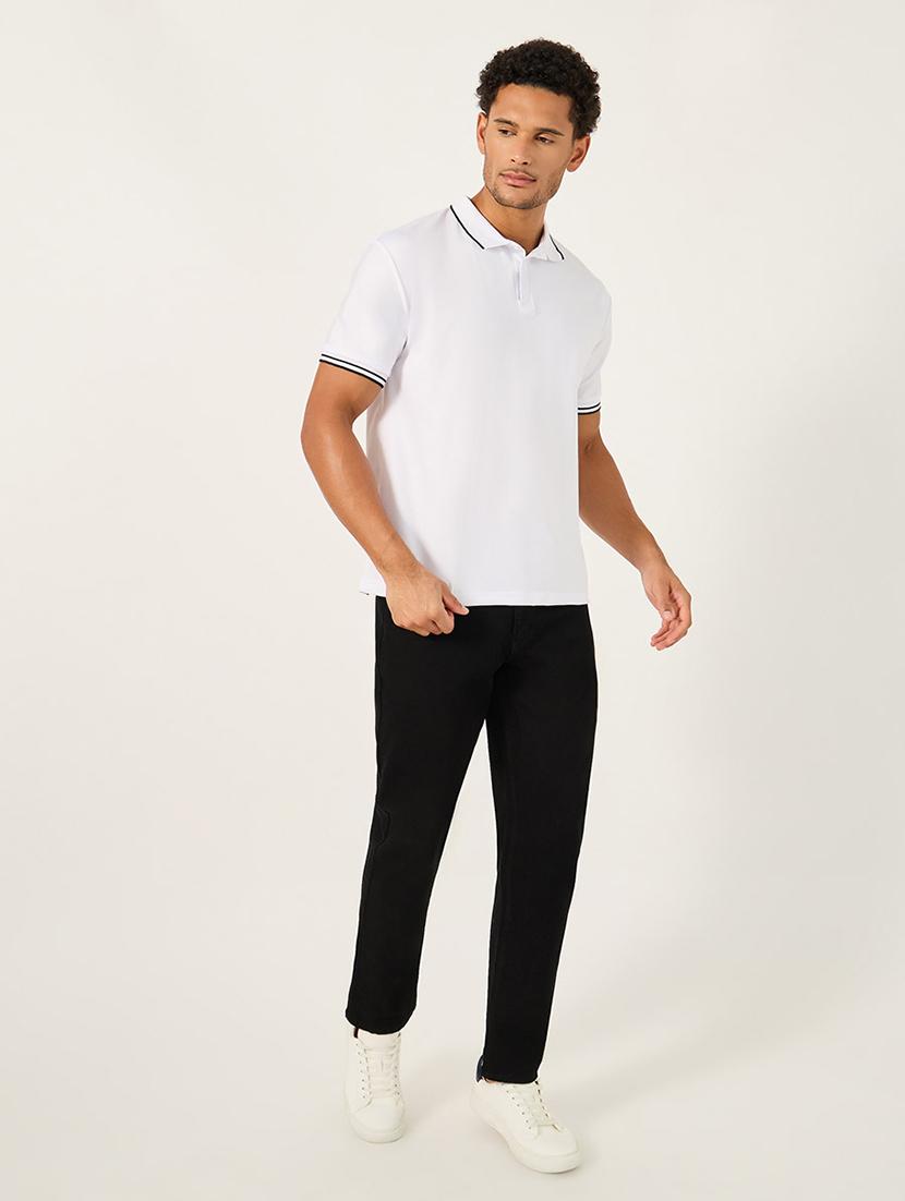 men solid short sleeve polo t-shirt - 21725289 - Standard Image - 2