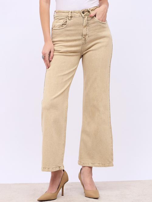 women solid high rise bootcut jean - 21725333 - Standard Image - 0