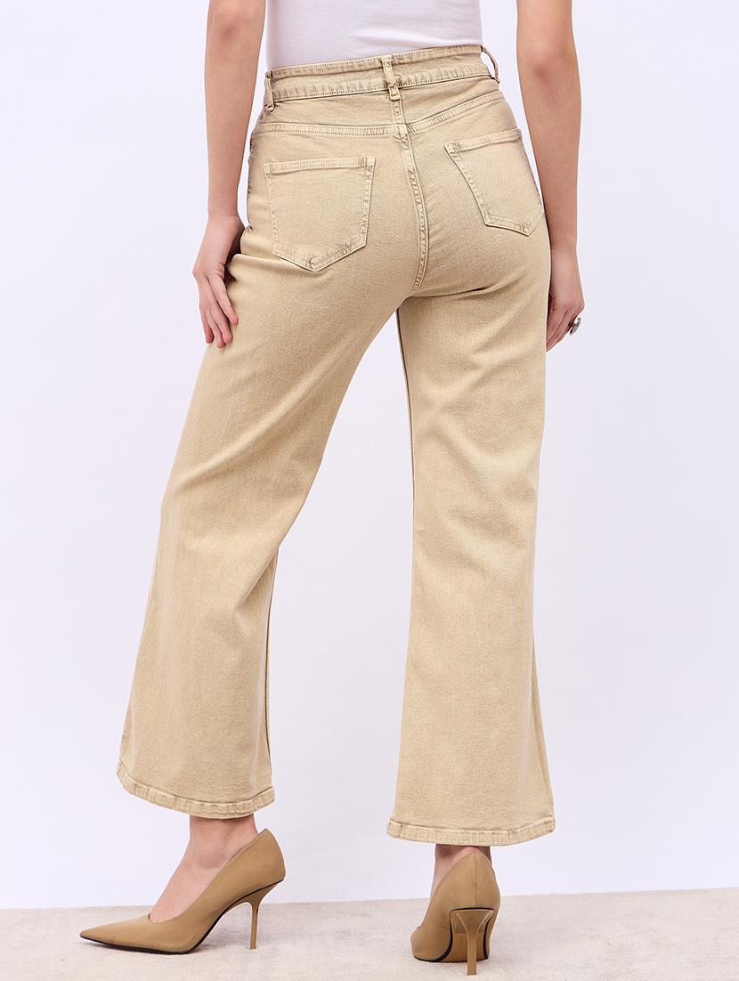women solid high rise bootcut jean - 21725333 - Standard Image - 2