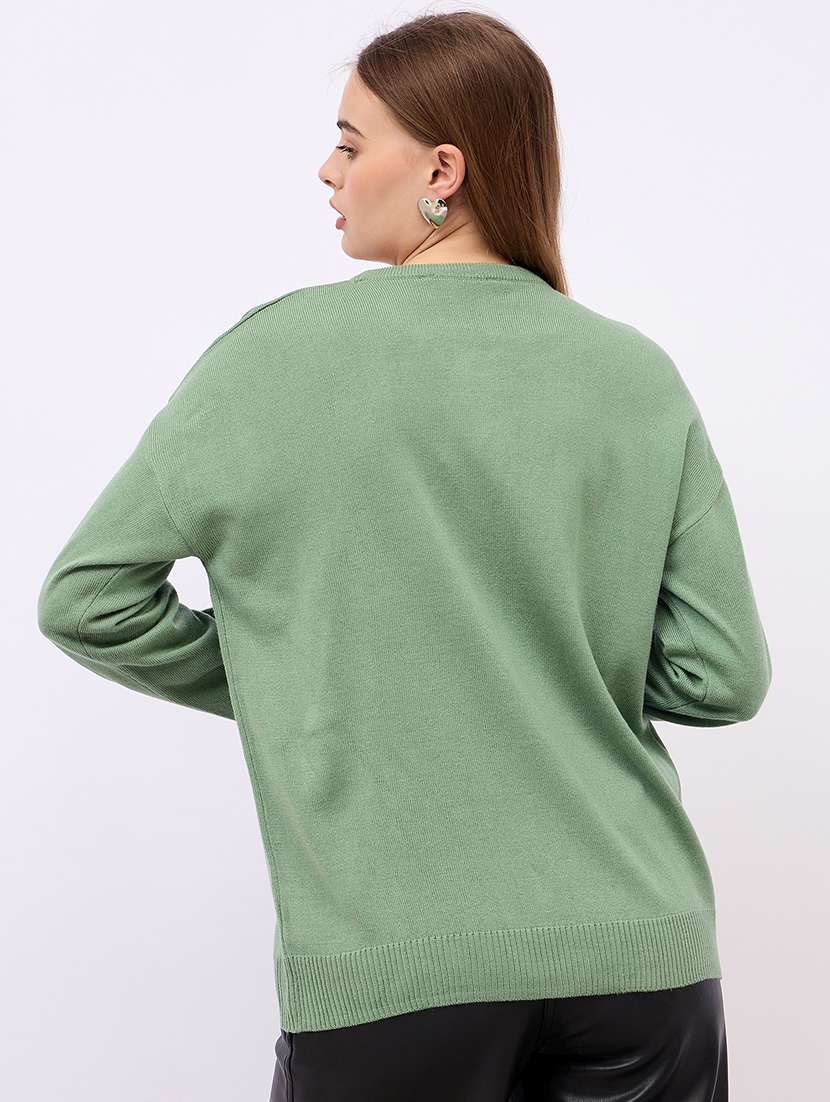 women embroidered long sleeve pullover - 21725336 -  Standard Image - 2