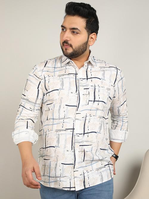 men printed long sleeve casual shirt - 21725474 -  Standard Image - 0