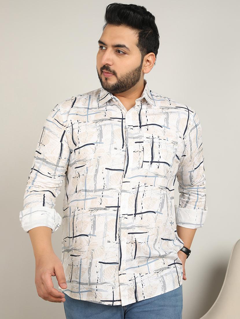 men printed long sleeve casual shirt - 21725474 -  Zoom Image - 0