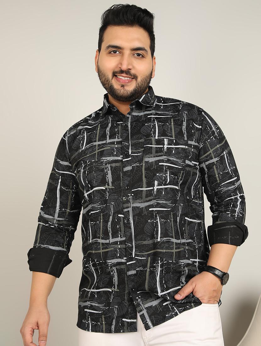men printed long sleeve casual shirt - 21725478 -  Zoom Image - 0