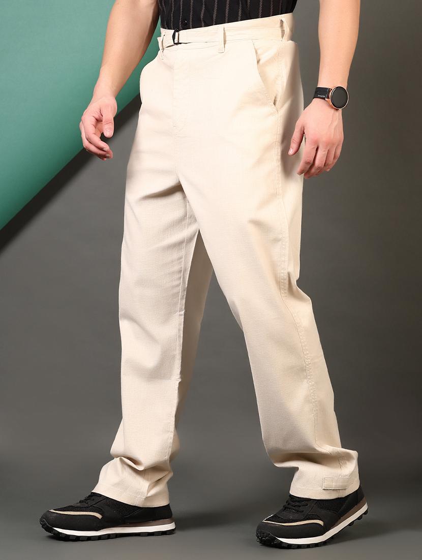 men solid mid rise relaxed fit chinos - 21725684 - Standard Image - 2