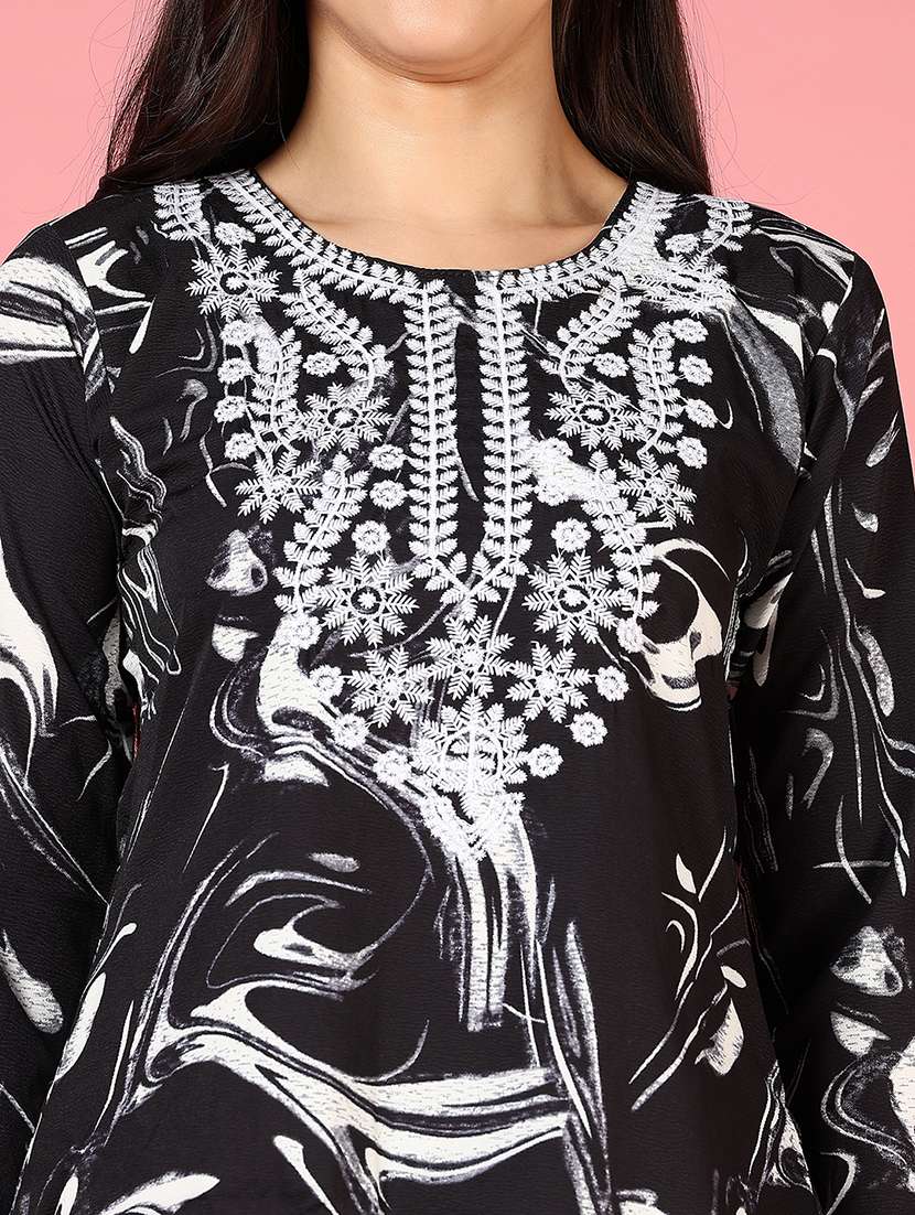 women three quarter sleeve ethnic top - 21725788 - Standard Image - 2