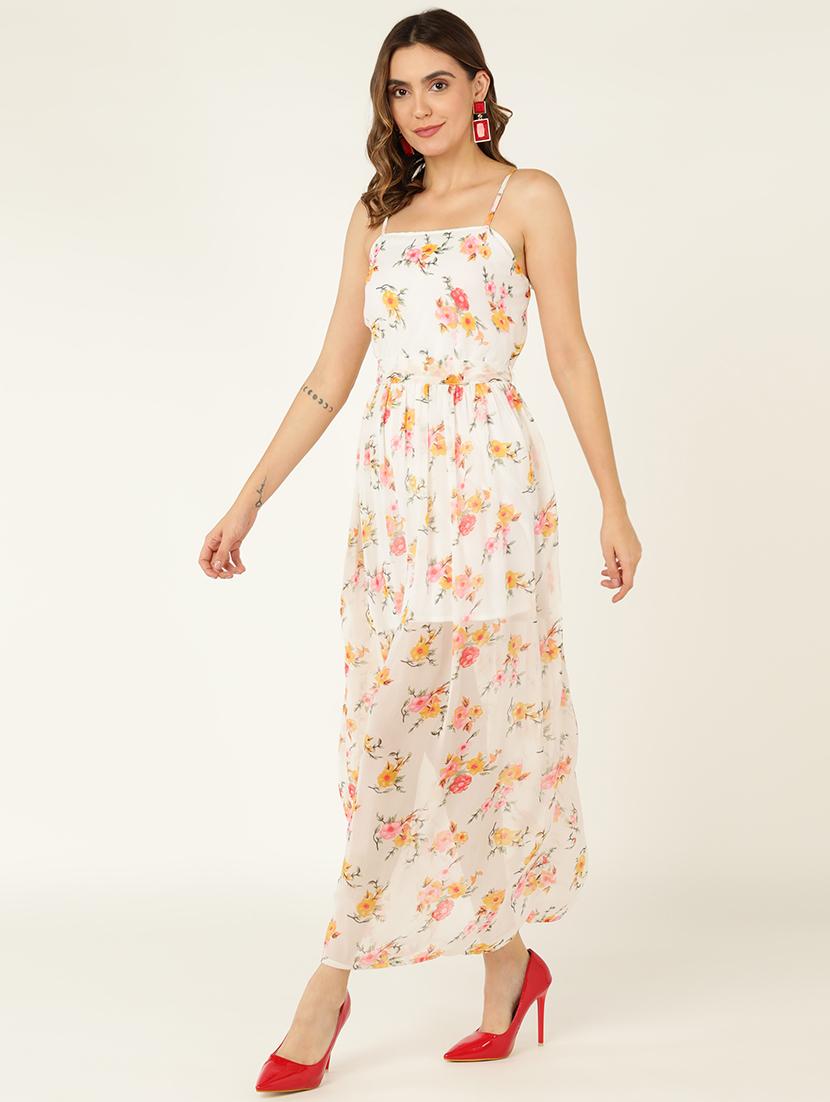 women floral print sleeveless a-line dress - 21725838 -  Zoom Image - 0