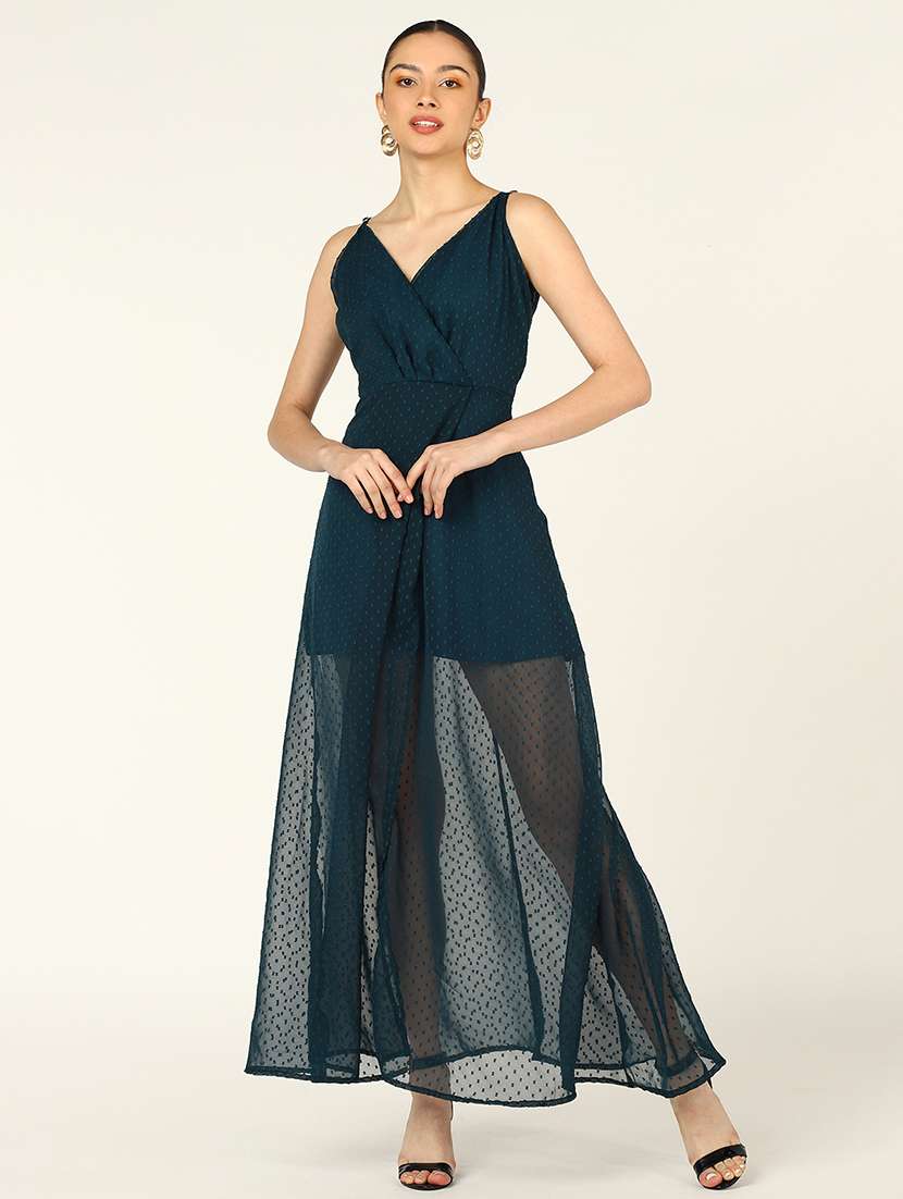 women swiss doted shoulder strap a-line dress - 21725846 - Zoom Image - 0