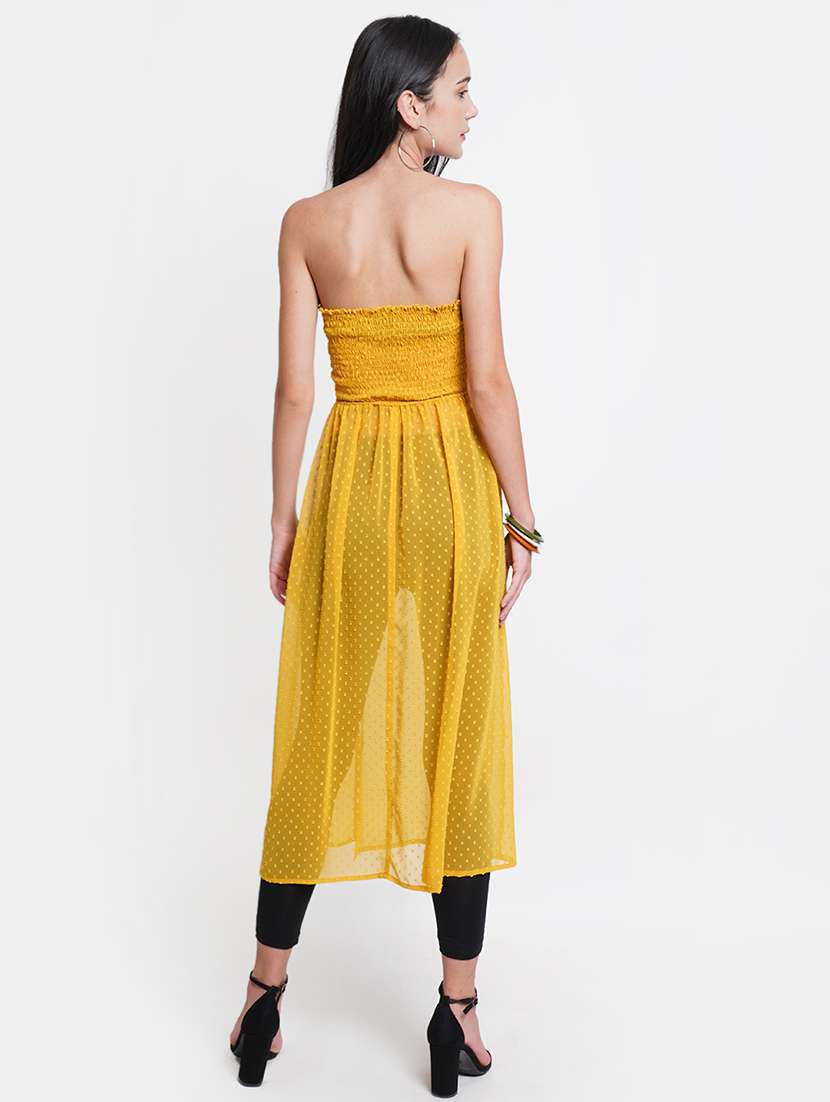 women swiss doted tube neck a-line tunic - 21725864 -  Standard Image - 2