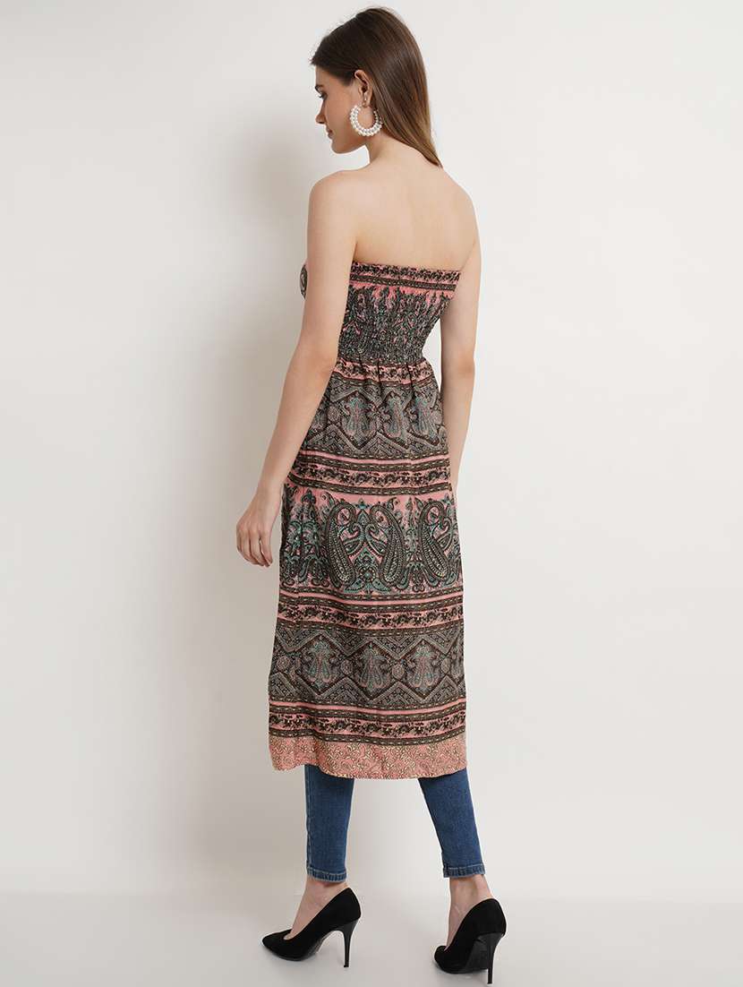 women printed tube neck a-line tunic - 21725873 -  Standard Image - 2