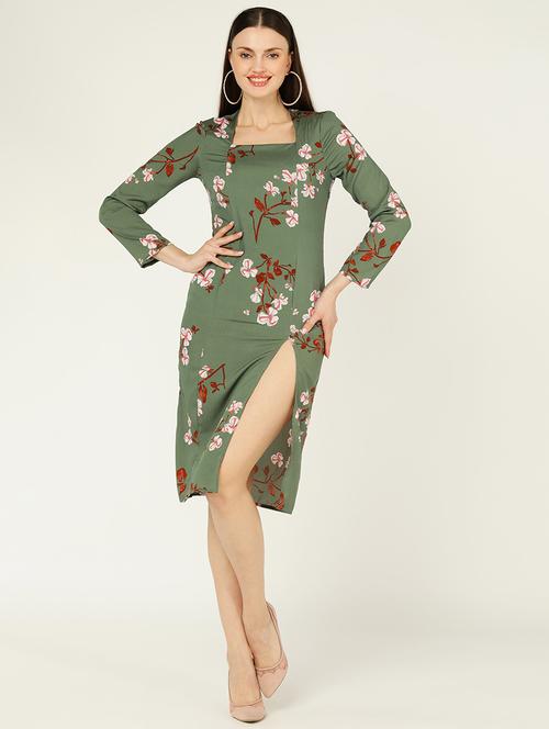 women floral print high slit dress - 21725888 -  Standard Image - 0