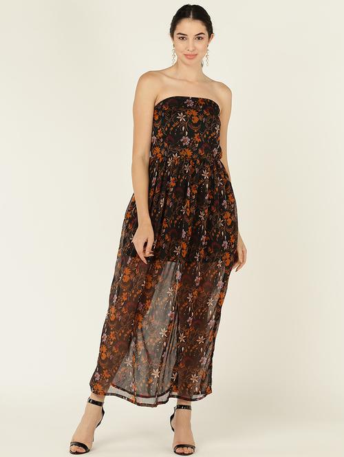 women floral print tube a-line dress - 21725893 -  Standard Image - 0