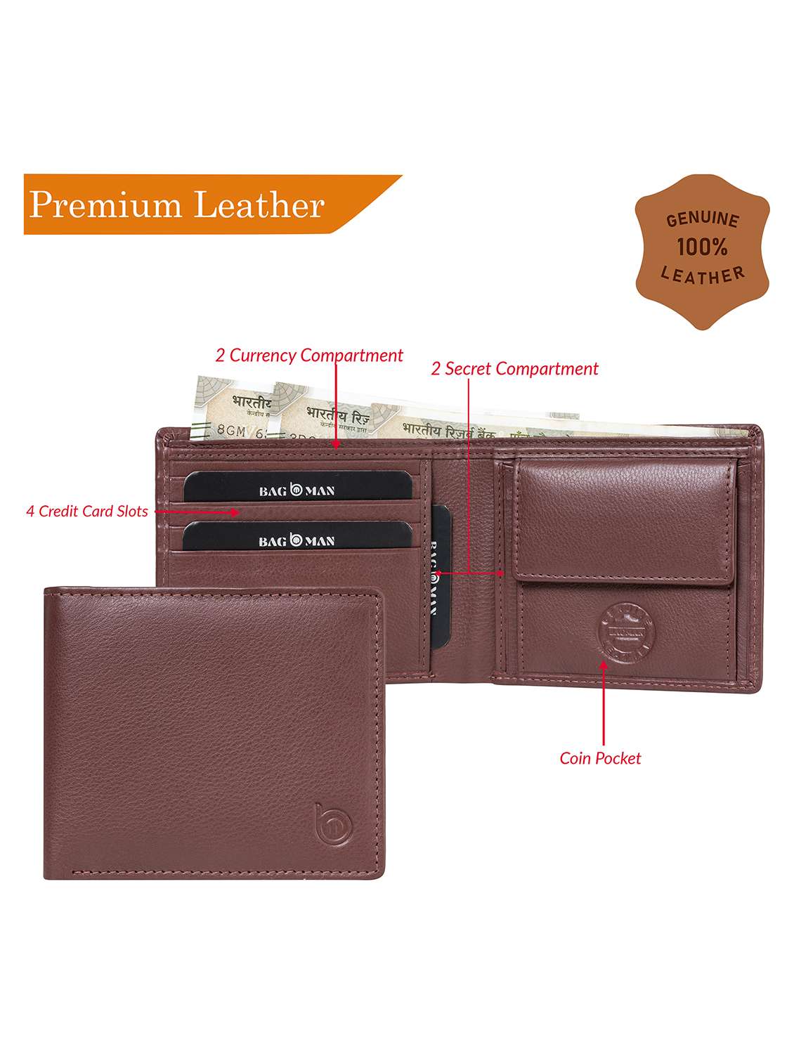 bagman stylish & functional wallet gift set for men - 21726431 -  Standard Image - 2
